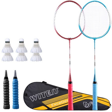 WITESS 威特斯 W2 2260 进攻耐用型 羽毛球拍双拍 红蓝