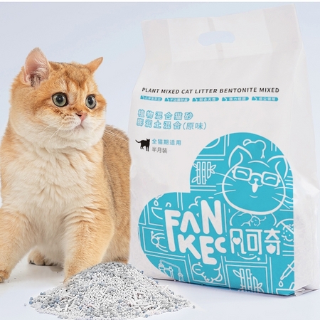 凡可奇 膨润土植物砂混合猫砂 1.9kg