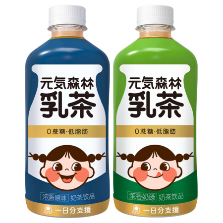 Genki Forest 元気森林 0蔗糖低脂乳茶奶茶 450ml*12瓶
