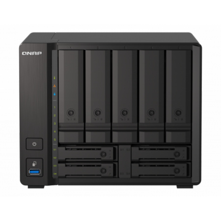QNAP 威联通 TS-h973AX 9盘位 NAS网络存储（AMD V1500B、8GB）