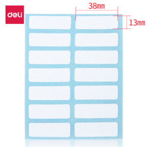 凑单品： deli 得力 7180 不干胶标签贴纸 13×38mm 168枚