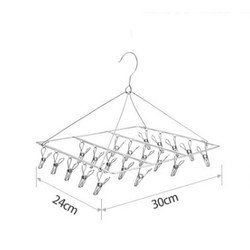 一点灵 不锈钢晾衣夹 无防风钩 20夹