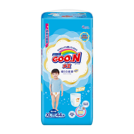 88VIP：GOO.N 大王 维E系列 婴儿拉拉裤 XL44片