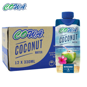 马来西亚进口 COWA 0脂肪0胆固醇 清甜椰子水 330ml*12瓶 49元包邮