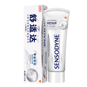 PLUS会员： SENSODYNE 舒适达 专业修护美白 抗敏感美白牙膏 100g