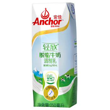 Anchor 安佳 脱脂纯牛奶 250ml*16盒