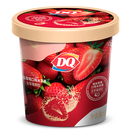 PLUS会员：DQ 草莓口味冰淇淋 90g