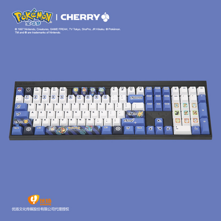 CHERRY 樱桃 2.0S宝可梦皮卡丘节庆主题定制 机械键盘 红轴 108键