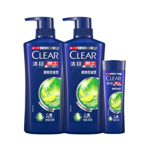 清扬 清爽控油型 去屑洗发露500g*2瓶+100g