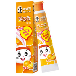 PLUS会员：DARLIE 黑人 宝贝兔 儿童牙膏 橙味 40g