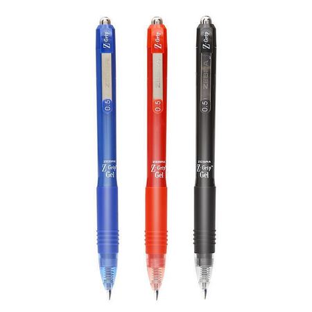 ZEBRA 斑马 C-JJ3-CN-R 真好系列 按动中性笔 0.5mm 10支装 三色可选