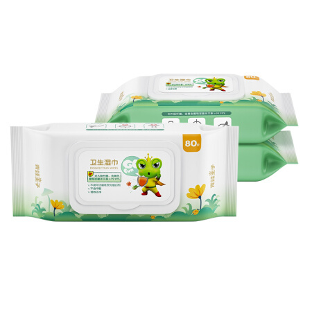 FROGPRINCE 青蛙王子 杀菌洁肤卫生湿巾 80片*3包
