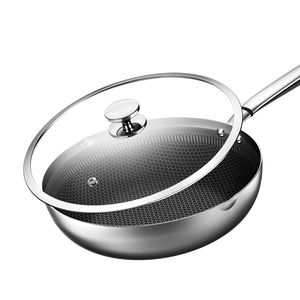德国顶级厨具 康巴赫 316不锈钢不粘锅 30cm 少油烟