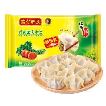 PLUS会员：湾仔码头 芹菜猪肉水饺 1.32kg
