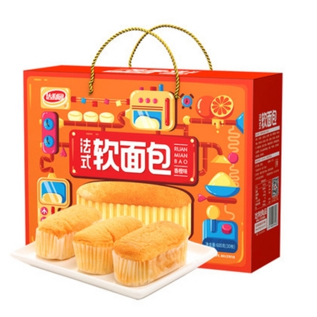 88VIP：达利园 软面包香橙味600g