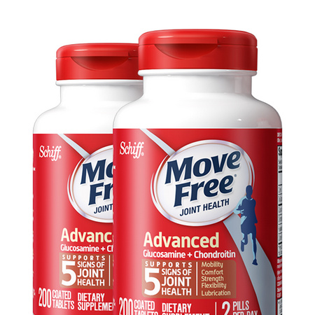 Schiff 旭福 MoveFree益节氨糖红瓶 200粒*2瓶