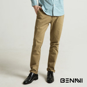 本米 男弹力线卡 棉质休闲裤