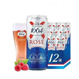 法国销量第一 1664桃红小麦啤酒 500ml*12罐 124元61预售价