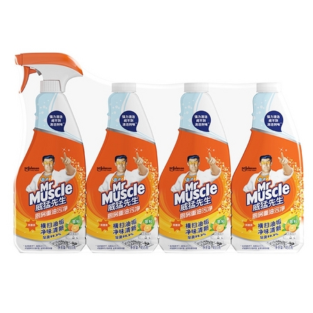 88VIP：Mr Muscle 威猛先生 厨房重油污净清洁剂 455g*4瓶