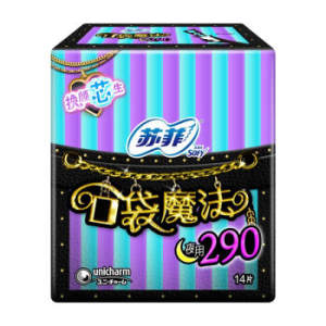 Sofy 苏菲 口袋魔法 零味感 夜用卫生巾 290mm 14片