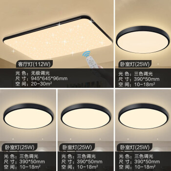 FSL 佛山照明 满天星 简约艺术吸顶灯 四室一厅