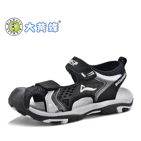 BIG WASP 大黄蜂 男童沙滩凉鞋 黑白款