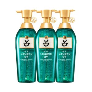 韩国原装进口 Ryo绿吕 舒盈清润控油无硅油洗发水 500ml*3瓶 79元61预售价