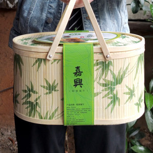 臻味德 嘉兴粽子竹篮礼盒 10粽4味