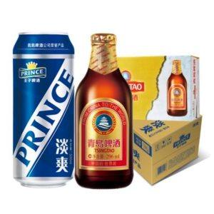 青岛啤酒 高端小棕金24瓶+王子啤酒12听 114元包邮