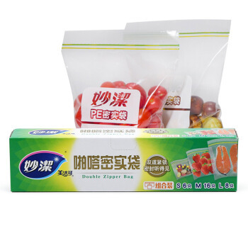 京东PLUS会员、PLUS会员：MIAOJIE 妙洁 PE保鲜袋 大中小号6+16+8只共30只