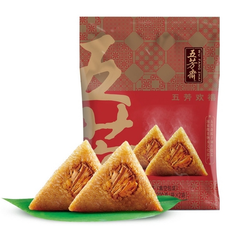 WU FANG ZHAI 五芳斋 五芳猪肉粽100g*2只+彩豆粽100g*2只