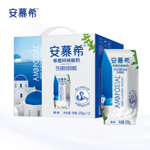 伊利 安慕希 原味希腊酸奶 205g*12盒