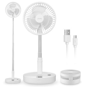 积米 无线充电 折叠风扇 台立两用