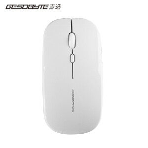 GESOBYTE 吉选 WM1000PLUS时尚无线鼠标 白色 MAC苹果笔记本/台式电脑办公/纤薄鼠标/男女生家用