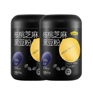 五谷磨房 核桃黑芝麻黑豆粉 600g*2罐
