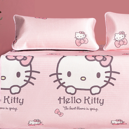 MERCURY 水星家纺 粉萌KT 抗菌印花冰丝席 0.9m