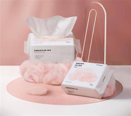 babycare 干湿两用宝宝专用纯棉柔巾80抽*1包