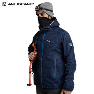 Amurcamp 三层压胶1.5万防水 抗暴雨 男专业级户外冲锋衣
