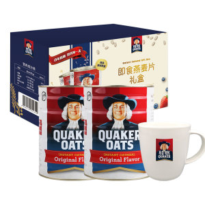 桂格 即食燕麦片 800g*2桶 礼盒装 69元61预售价