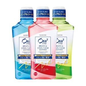 日本上市公司 ora2皓乐齿 果汁口感 0酒精漱口水 460mL*3瓶