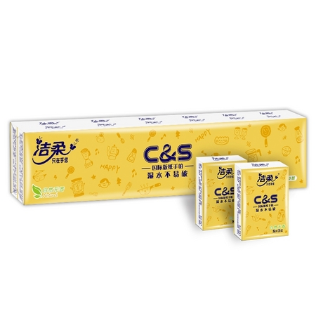 C&S 洁柔 无香手帕纸 3层8片36包