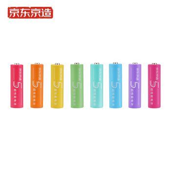 16点开始：J.ZAO 京东京造 5/7号超性能彩虹电池 8粒装