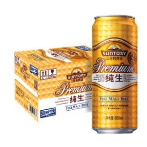 天猫超市 日本三得利 纯生啤酒 500ml*12听