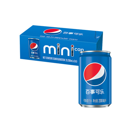 PEPSI 百事 碳酸饮料饮品 可乐型汽水 200ml*10罐