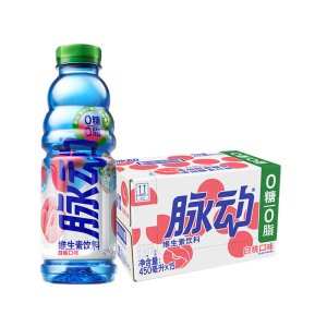 脉动 新品 0糖0脂0卡 白桃口味维生素饮料 450ml*15瓶