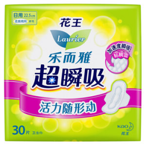 Laurier 乐而雅 超瞬吸 纤巧护翼型日用卫生巾 225mm*30片