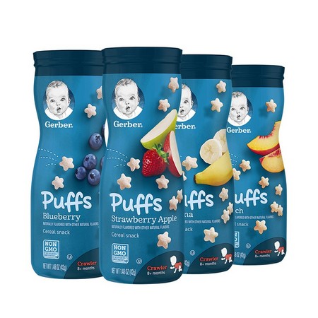 88VIP：Gerber 嘉宝 婴儿星星泡芙 多口味 3段 42g*4罐