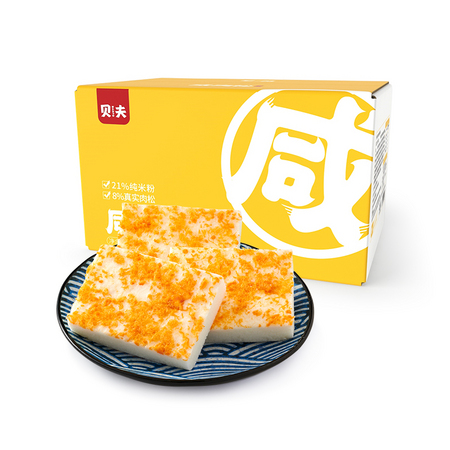 BEIFU 贝夫 咸肉松米糕面包蛋糕整箱 500g