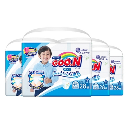 88VIP：GOO.N 大王 维E男宝宝拉拉裤 XXL28*4包