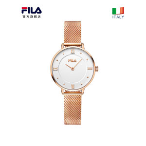 高圆圆代言 意大利 FILA 斐乐 女士编织钢带石英表